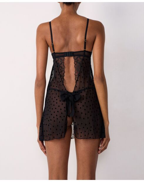 Camicia da notte nera Declaration Flock