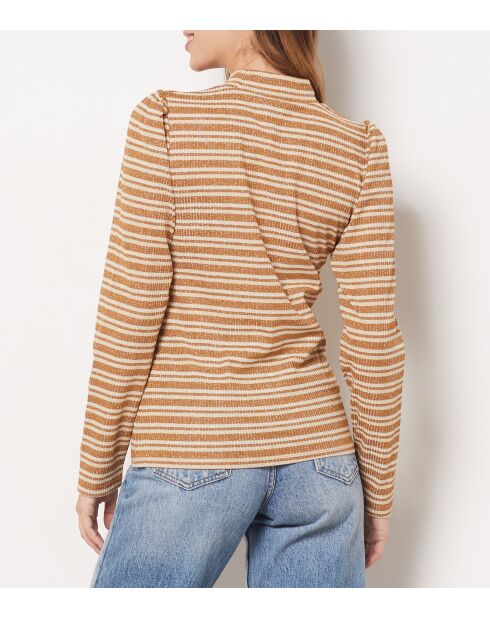 Pero braunes gestreiftes T-Shirt