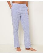 Cleeo blauw gestreepte broek