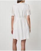 Vestido crudo bordado de verano