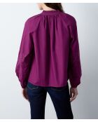 Pianobloes met borduursel van zwarte bessen