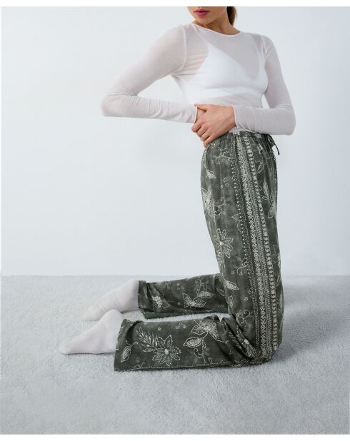 Inaya kaki olijfkleurige broek