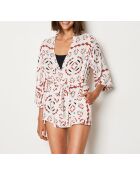 Déshabillé Surie imprimé fond brique