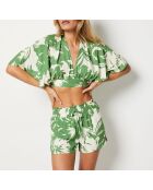 Shorts Jubika con stampa blu verde