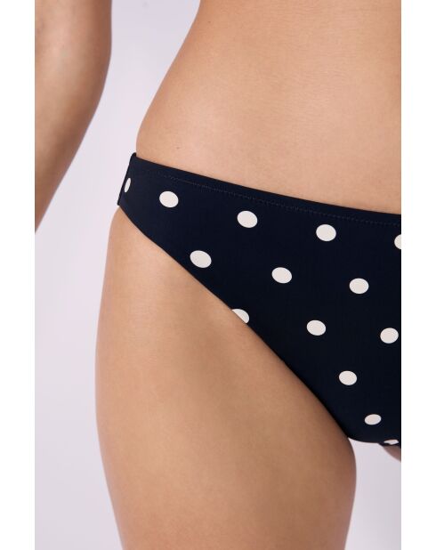 Standard-Bikinihose mit Polky Polky Navy Tupfenmuster