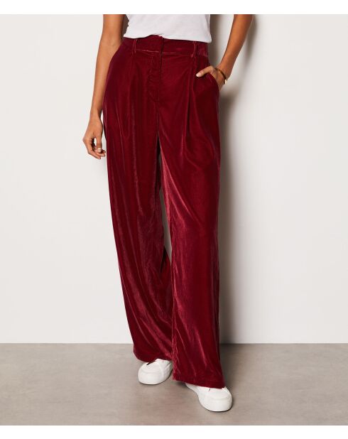 Merida bordeauxrode broek