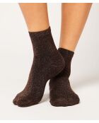 Chaussettes Etincelle Rib marron