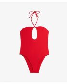 Mahina rood badpak uit één stuk zonder frame zonder schelp