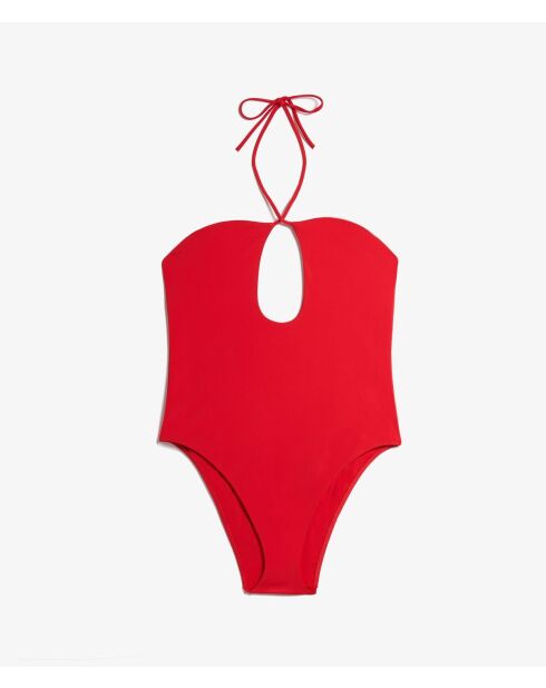 Mahina roter einteiliger Badeanzug ohne Rahmen ohne Schale