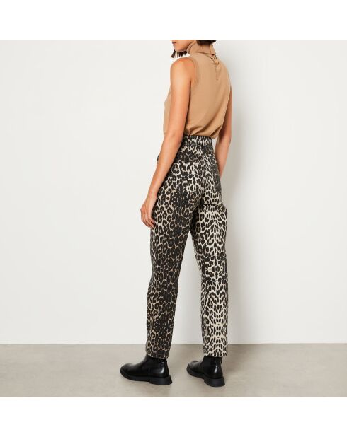 Leonardo broek met beige print