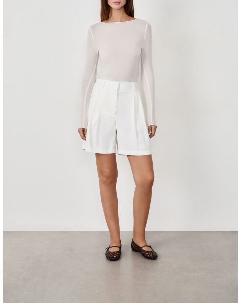 Ecrufarbene Shorts Sammy