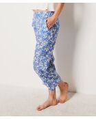 Pantacourt Lavender imprimé fond bleu