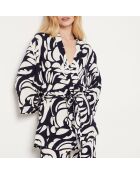 Negligee Belina con stampa in bianco e nero