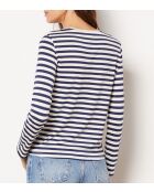 Alban marineblaues gestreiftes T-Shirt