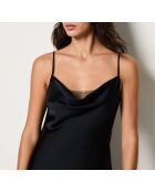 Zwart nachtjapon met brille