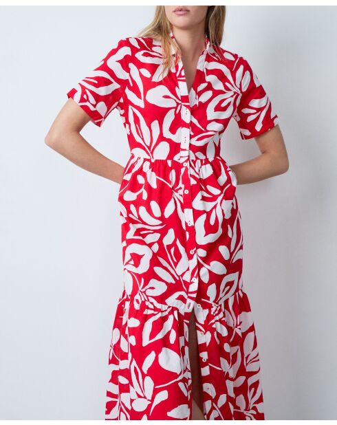 Ebbi jurk met rode print