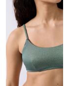 Blanes graugrüner BH ohne Bügel und ohne Schale