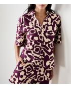 Camicia Sunday con stampa bordeaux