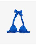 Perfekter königsblauer Triangel-BH mit Bügel und ohne Muschel