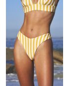 Sonnengelb gestreifte Bikinihose Caletto