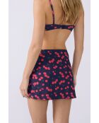 Marineblauwe rok met print Kitty