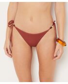 Idilliaco slip bikini marrone con cravatta