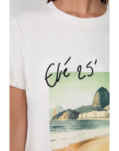 T-shirt bianca lucida