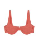 Koraalblauwe bikinitop met balkonnet