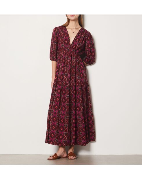 Bonnie-Kleid mit lila Hintergrunddruck