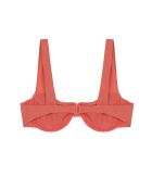 Koraalblauwe bikinitop met balkonnet