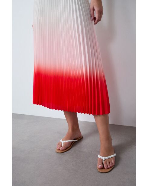 Jupe Eden cardinal et blanche