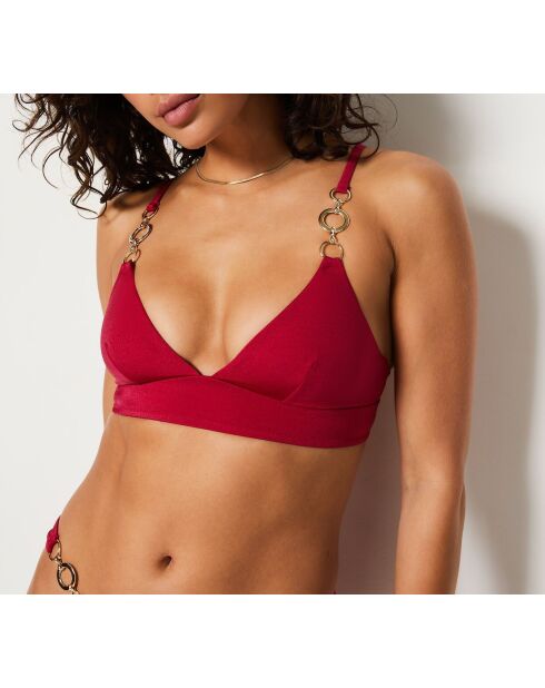 Baba Triangel-BH ohne Bügel und ohne Schale, Burgunderrot, Granatrot