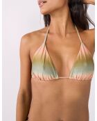 Geode triangel-bh zonder beugel en zonder schelp gedrukt op een groene achtergrond