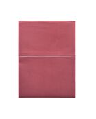 Lenzuolo piatto Cosmos red Teophile in raso di cotone biologico tinta unita