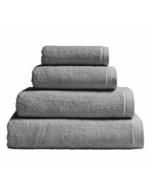 Essentiel Badetuch aus gekämmter Bio-Baumwolle, einfarbig, kieselgrau, 100 x 160 cm