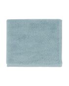 Toalla de baño lisa de algodón orgánico peinado Essentiel, color azul islandés, 100 x 160 cm