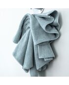 Toalla de baño lisa de algodón orgánico peinado Essentiel, color azul islandés, 100 x 160 cm