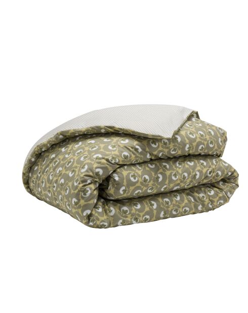 Copripiumino Tresor verde con stampa in percalle di cotone