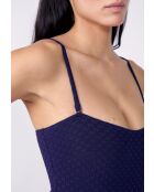 Bañador Rodear de 1 pieza azul medianoche sin marco y sin concha