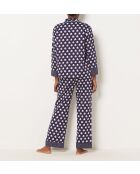 Hemd mit floralem blauem Aufdruck