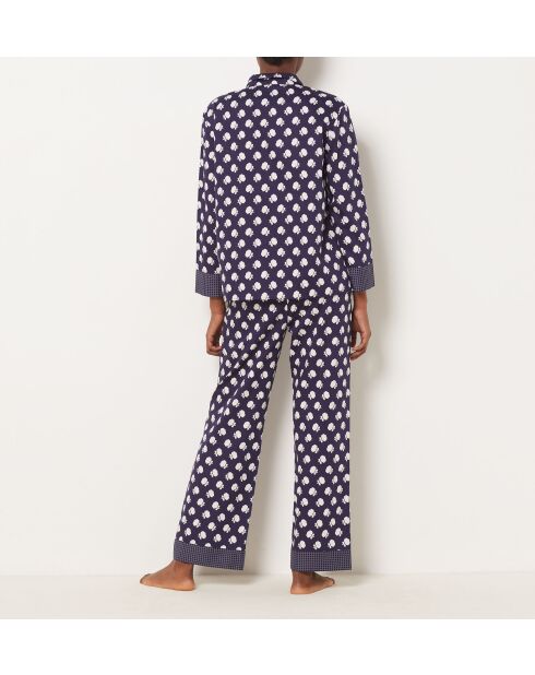 Bloemenhemd met blauwe print