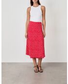 Gonna Betina con stampa a fondo corallo