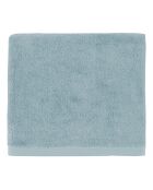 Serviette invité unie en coton peigné biologique Essentiel bleu islande - 40x60 cm