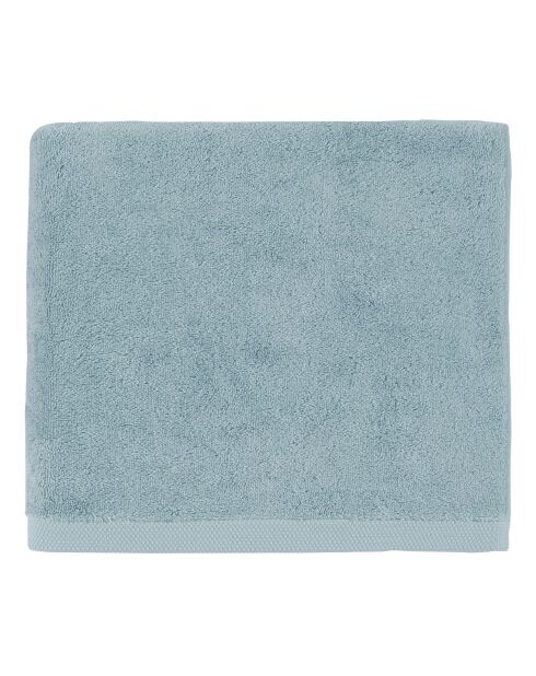 Serviette invité unie en coton peigné biologique Essentiel bleu islande - 40x60 cm