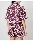 Camicia Sunday con stampa bordeaux