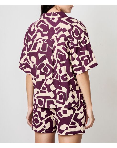Camicia Sunday con stampa bordeaux