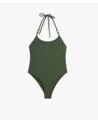 Bañador Waimea verde de 1 pieza sin aros con tirantes finos