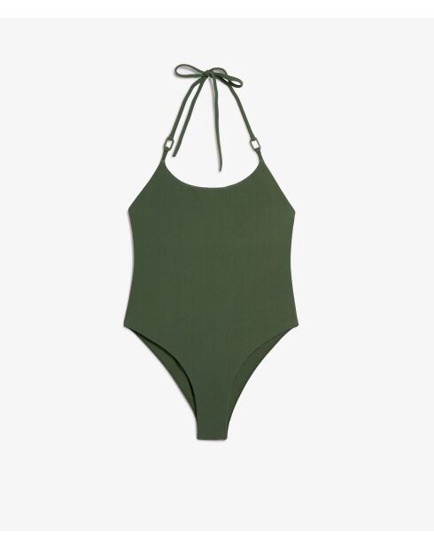 Bañador Waimea verde de 1 pieza sin aros con tirantes finos