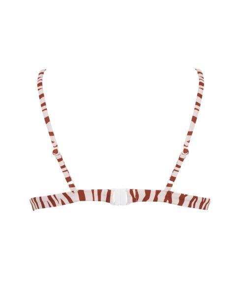 Top de bikini deportivo de cebra