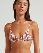 Sportieve bikinitop met zebra